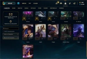 Conta ouro 3 com 31 Champs e 2 Skins +2 Fragmentos - League of Legends LOL