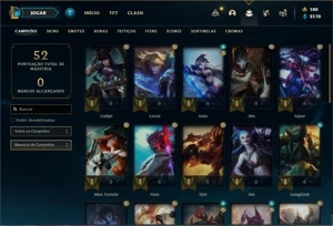Conta ouro 3 com 31 Champs e 2 Skins +2 Fragmentos - League of Legends LOL