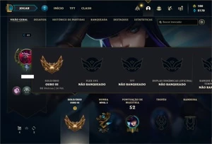 Conta ouro 3 com 31 Champs e 2 Skins +2 Fragmentos - League of Legends LOL