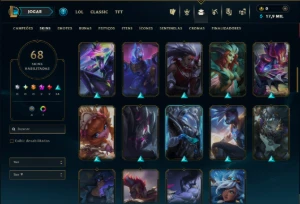 Diamante 4 com 85 Champs e 68 Skins ( JG / MID ) - League of Legends LOL