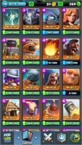 Conta de Clash Royale arena 9 com 12 Lendarias