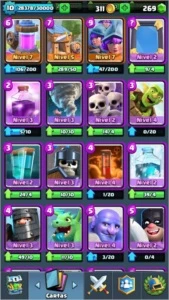Conta de Clash Royale arena 9 com 12 Lendarias