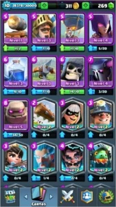 Conta de Clash Royale arena 9 com 12 Lendarias