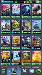 Conta de Clash Royale arena 9 com 12 Lendarias