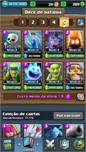 Conta de Clash Royale arena 9 com 12 Lendarias