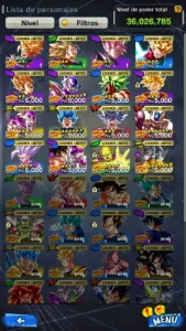 Dragon Ball Legends GoFreeza, Gogeta Blue UL, Gamas, etc