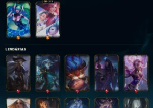 CONTA League of legends F/A 11k Essencia, LVL 329, 50 Skins LOL