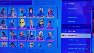 Conta Fortnite com mais de 160 skins e Salve o mundo fundado