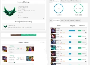 Conta LoL E3 com 90% Win Rate | Upada a Mão desde o nv 1 - League of Legends