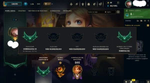 Conta LoL E3 com 90% Win Rate | Upada a Mão desde o nv 1 - League of Legends