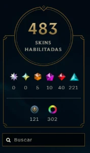 Conta LOL - Todos os Champs - 483 SKINS - League of Legends