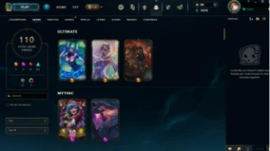 League Of Legends Account 110 Skins(3 Ultimates) LOL