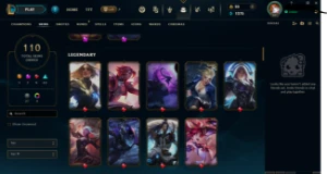 League Of Legends Account 110 Skins(3 Ultimates) LOL