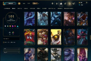 Prata 2 com 150 Champs e 101 Skins ( Mais de 100 Jogos ) - League of Legends LOL