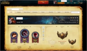 Conta b2 / 11 skins / 29 campeões / 9 páginas de runa - League of Legends LOL
