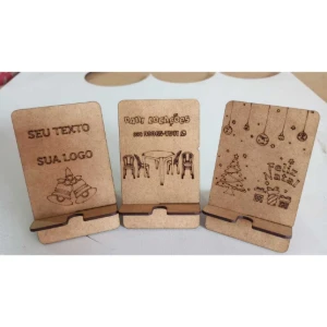 Kit 10 suporte porta celular personalizado, feito em MDF - Artesanato e Personalizados