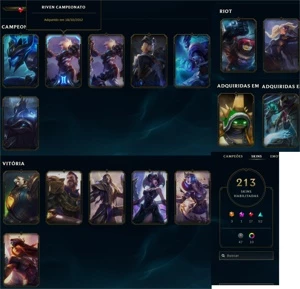 Conta lol com skins super rara - League of Legends