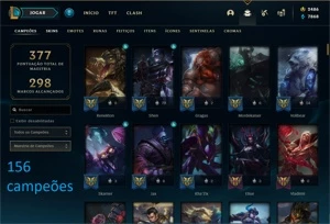 Conta lol com skins super rara - League of Legends