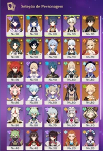 Conta Genshin End Game AR58 com 12 personagens 5* - Genshin Impact