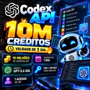 Codex API 10M | GPT-5.6 Sol | API Key - Assinaturas e Premium
