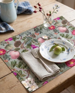 Jogo Americano de Papel - Maças e Flores (12 unidades) - Artesanato e Personalizados