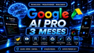 Gemini Pro + Nano Banana + Veo 3- 3 mês/30 dias de garantia - Inteligência Artificial