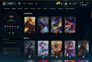 Bronze 2 com 110 Champs e 96 Skins ( Mais de 200 Jogos ) - League of Legends LOL
