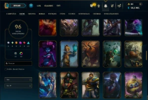 Bronze 2 com 110 Champs e 96 Skins ( Mais de 200 Jogos ) - League of Legends LOL