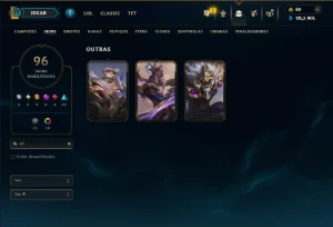 Bronze 2 com 110 Champs e 96 Skins ( Mais de 200 Jogos ) - League of Legends LOL