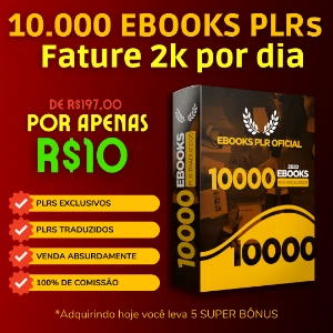Pack de 10K de Ebooks PLR + brinde (entrega automatica)!!!!