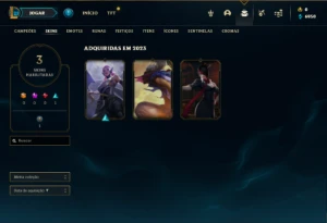 Conta mestre com 27 Champs e 3 Skins + 10 Fragmentos - League of Legends LOL