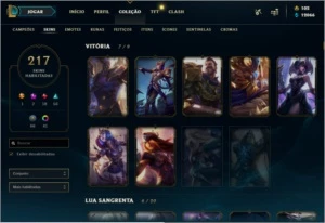 Conta LoL diamond 4, 217 skins, diamond+ em 5 seassons - League of Legends