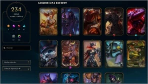 Conta Plat 3 todos os champs + 234 skins - League of Legends LOL