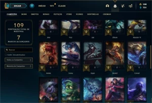 Conta prata 3 com 40 Champs e 17 Skins - League of Legends LOL