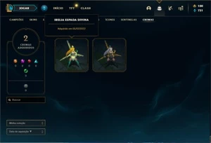 Conta prata 3 com 40 Champs e 17 Skins - League of Legends LOL
