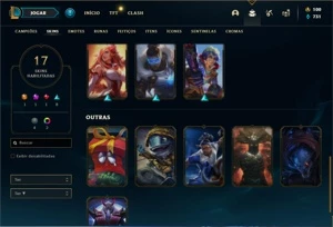 Conta prata 3 com 40 Champs e 17 Skins - League of Legends LOL