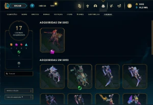 Conta de LOL 83 Skins e Valorant Ascendente 1 com 16 skins p - League of Legends