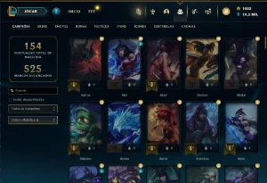 Conta de LOL 83 Skins e Valorant Ascendente 1 com 16 skins p - League of Legends