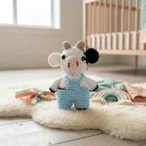 Vaquinha Amigurumi - Artesanato e Personalizados