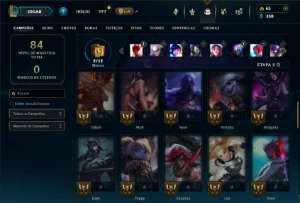 Platina 3 com 50 Champs e 16 Skins - League of Legends LOL