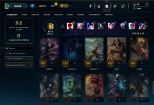 Platina 3 com 50 Champs e 16 Skins - League of Legends LOL