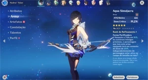 AR25 - Yelan + Aqua Simulacra + Espinha Celestial + Jean - Genshin Impact