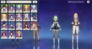 AR25 - Yelan + Aqua Simulacra + Espinha Celestial + Jean - Genshin Impact