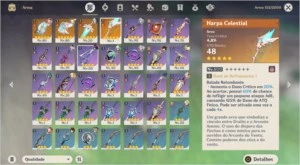 Ganyu Zhongli Klee Mona Qiqi +Oração +Atlas +Orgulho - Genshin Impact