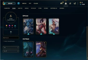 Conta bronze 2 com 26 Champs e 6 Skins ( 1 Ultimate ) - League of Legends LOL