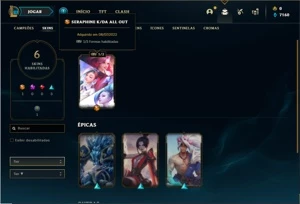 Conta bronze 2 com 26 Champs e 6 Skins ( 1 Ultimate ) - League of Legends LOL