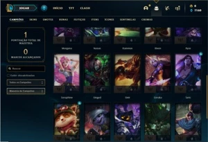 Conta bronze 2 com 26 Champs e 6 Skins ( 1 Ultimate ) - League of Legends LOL
