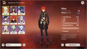 ✨ GENSHIN IMPACT - DILUC 5⭐ AR5-10 ✨ #00005