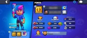 Shelly Estelar-Conta De Brawl Stars 50 Brawlers, R30 E 7 R25