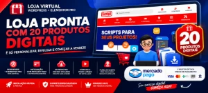 Script Loja Virtual Com 20 Produtos Digitais - MODELO NOVO! - Sites, Lojas e Sistemas Prontos Sites e Scripts